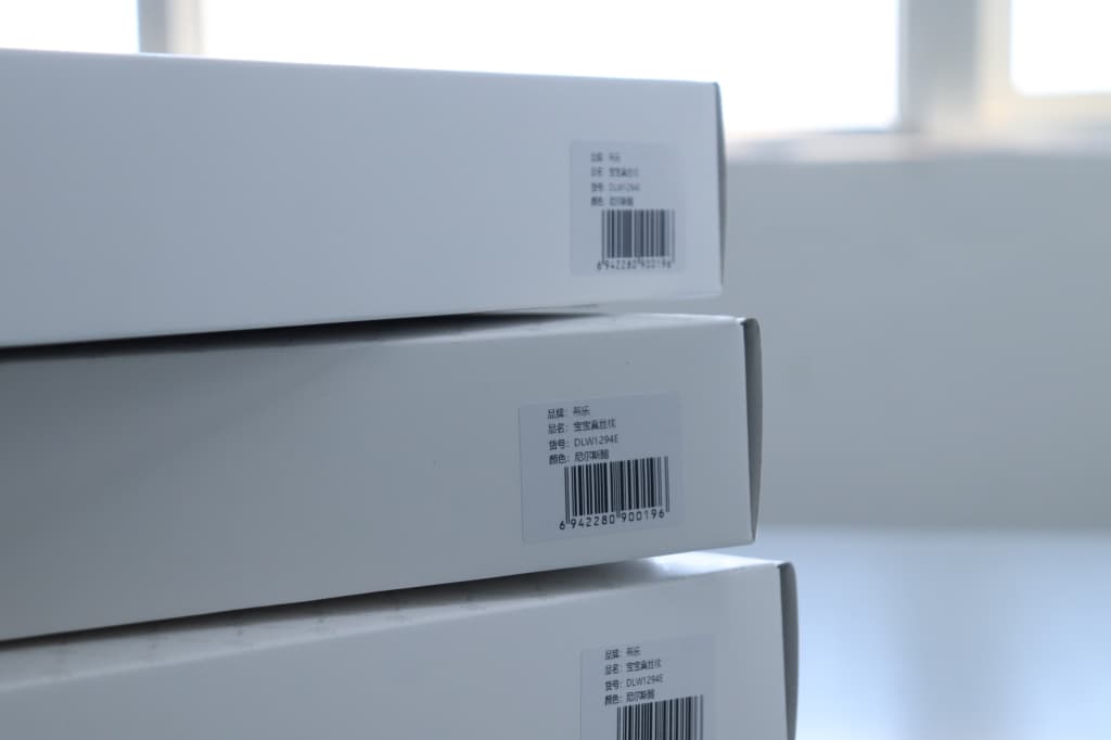 product information sticker