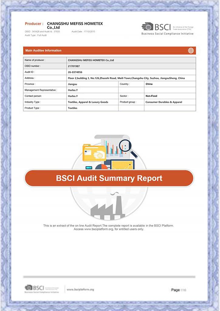 BSCI Audit Certification