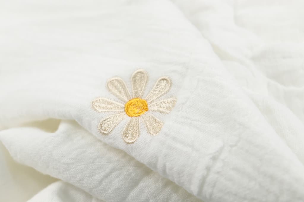 Soft Embroidered Cotton Gauze