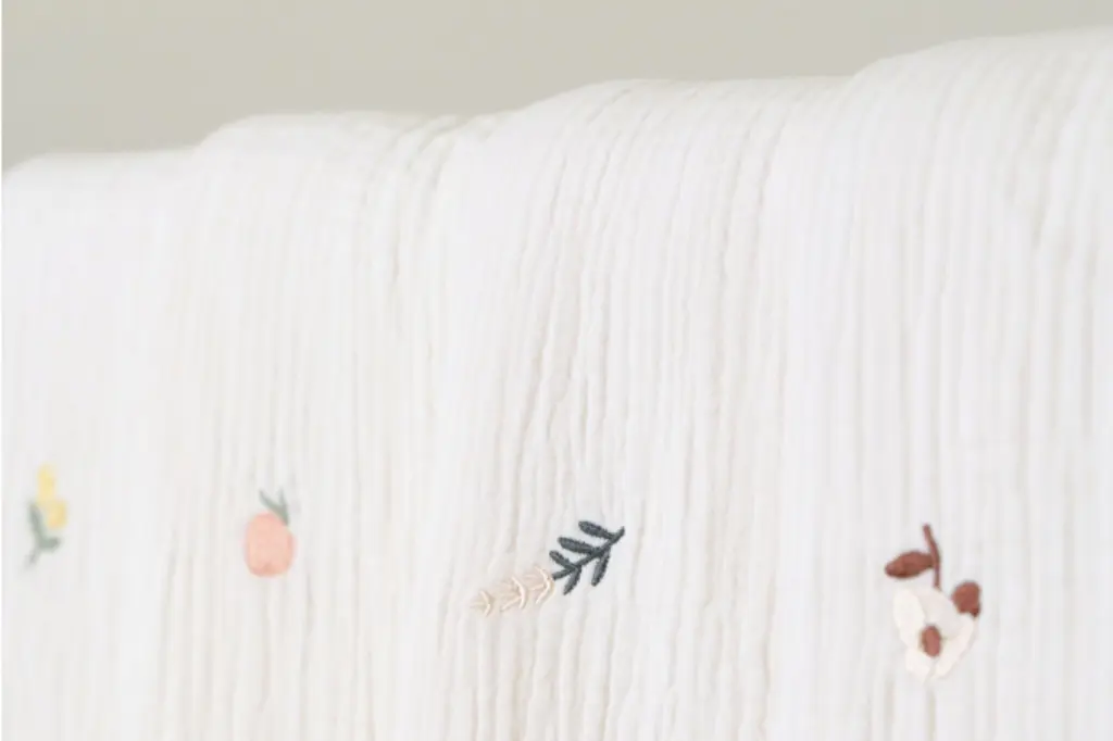 Delicate Floral and Geometric Embroidery